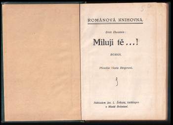 Erich Ebenstein: Miluji tě-- !