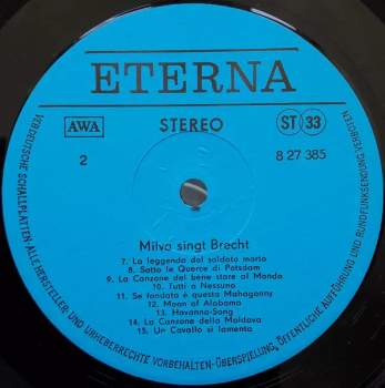 Milva: Milva Singt Brecht