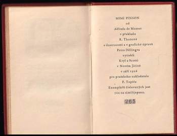 Alfred de Musset: Mimi Pinson