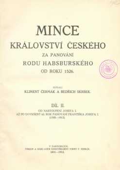Kliment Čermák: Mince království českého za panování rodu Habsburského od r. 1526