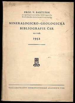 Mineralogicko-geologická bibliografie ČSR za rok 1952