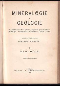 Karel Kopecký: Mineralogie a geologie