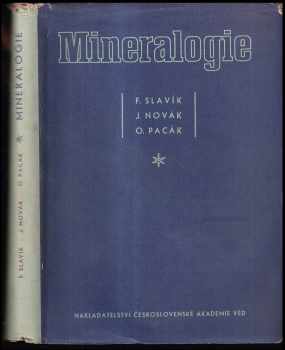 František Slavík: Mineralogie