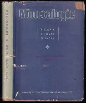 František Slavík: Mineralogie