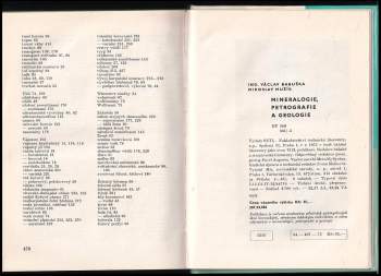 Václav Babuška: Mineralogie, petrografie a geologie