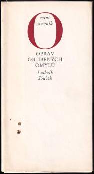 Ludvík Souček: Minislovník oprav oblíbených omylů