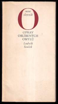 Ludvík Souček: Minislovník oprav oblíbených omylů