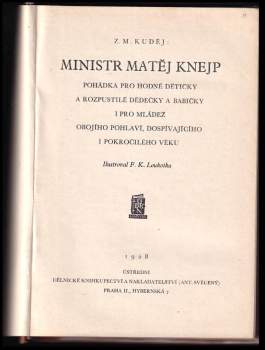 Zdeněk Matěj Kuděj: Ministr Matěj Knejp