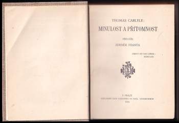 Thomas Carlyle: Minulost a přítomnost