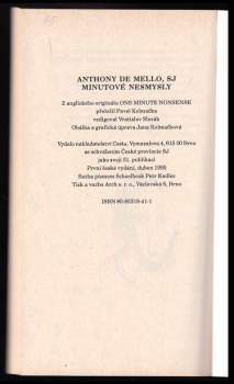 Anthony De Mello: Minutové nesmysly
