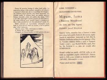 Alexandra David-Neel: Mipam, lama s Paterou Moudrostí