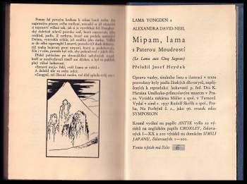 Alexandra David-Neel: Mipam, lama s Paterou Moudrostí