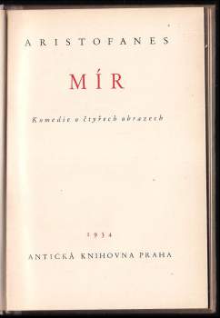 Aristofanés: Mír