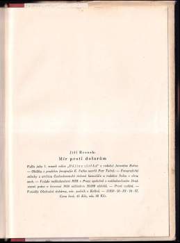 Jiří Hronek: Mír proti dolarům