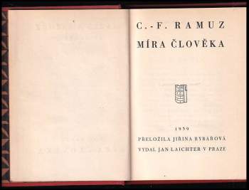 Charles-Ferdinand Ramuz: Míra člověka