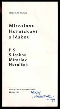 Miroslav Horníček: Miroslavu Horníčkovi s láskou