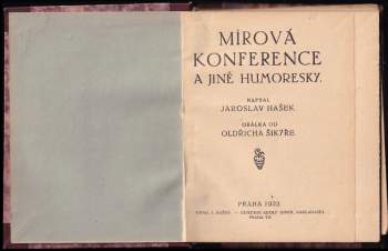 Jaroslav Hašek: Mírová konference a jiné humoresky