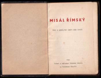 Antonín Ludvík Stříž: Misál římský