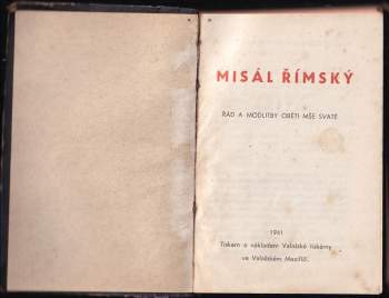 Antonín Ludvík Stříž: Misál římský