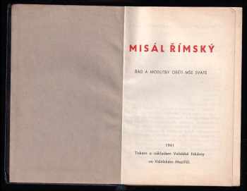 Antonín Ludvík Stříž: Misál římský