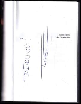 Tomáš Šebek: Mise Afghánistán