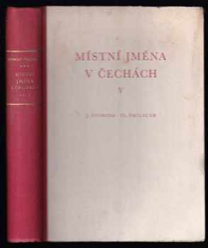 Vladimír Šmilauer: Místní jména v Čechách