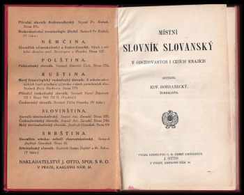 Edvard Bohdanecký: Místní slovník slovanský