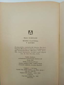 Max Scheler: Místo člověka v kosmu