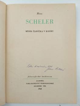 Max Scheler: Místo člověka v kosmu