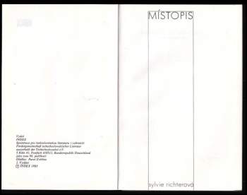 Sylvie Richterová: Místopis