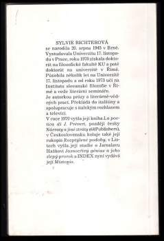 Sylvie Richterová: Místopis