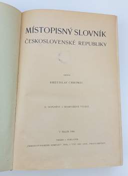 Břetislav Chromec: Místopisný slovník Československé republiky