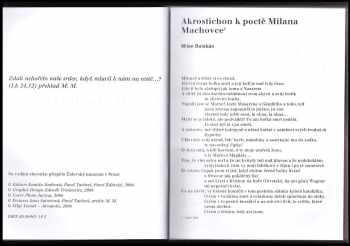 Milan Machovec: Mistr dialogu Milan Machovec