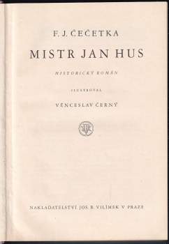 František Josef Čečetka: Mistr Jan Hus
