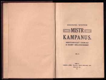 Zikmund Winter: Mistr Kampanus