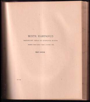 Zikmund Winter: Mistr Kampanus