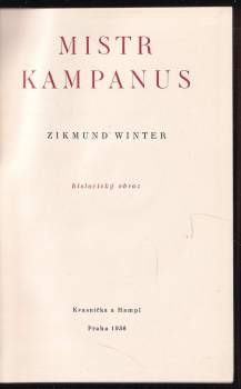 Zikmund Winter: Mistr Kampanus
