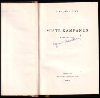 Zikmund Winter: Mistr Kampanus