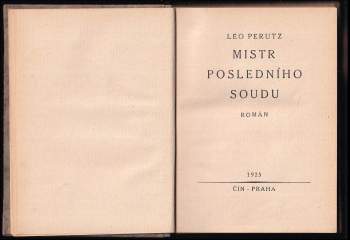 Leo Perutz: Mistr posledního soudu