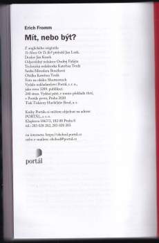 Erich Fromm: Mít, nebo být?