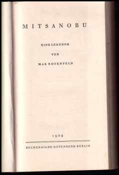 Max Rosenfeld: Mitsanobu
