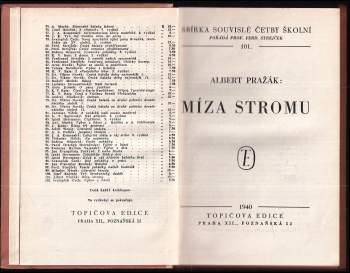 Albert Pražák: Míza stromu