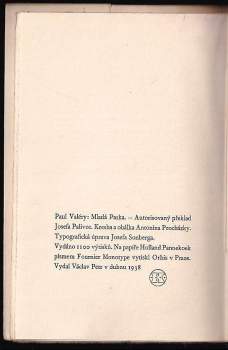 Paul Valéry: Mladá Parka