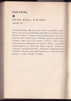Arnold Zweig: Mladá žena z roku 1914