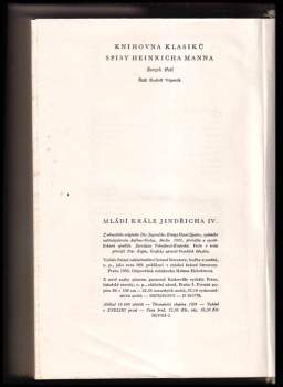 Heinrich Mann: Mládí krále Jindřicha IV