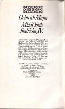 Heinrich Mann: Mládí krále Jindřicha IV