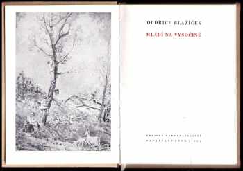 Oldřich Blažíček: Mládí na Vysočině
