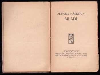 Zdenka Hásková: Mládí