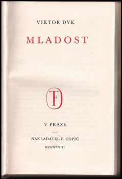 Viktor Dyk: Mladost