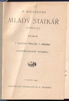 Helena Mniszkówna: Mladý statkář